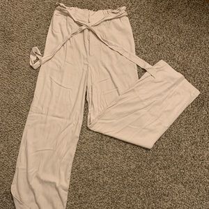 Cream color dress pants.